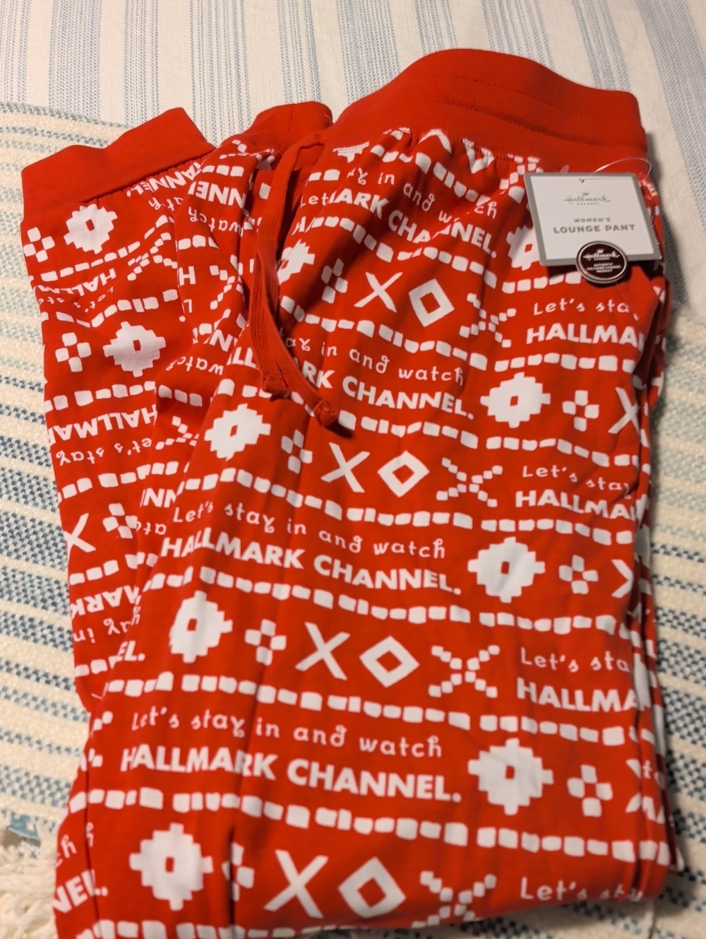 Hallmark Red and White Womens Lounge Pajama Bottoms - NWT